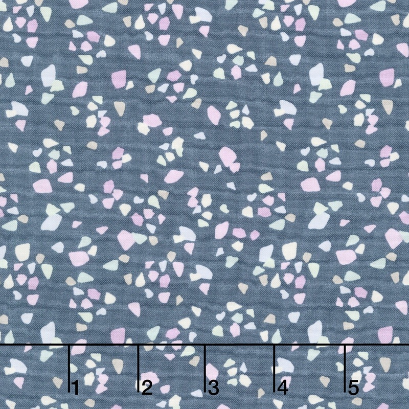 Seaglass Summer - Shimmering Seaglass Indigo Sea Yardage