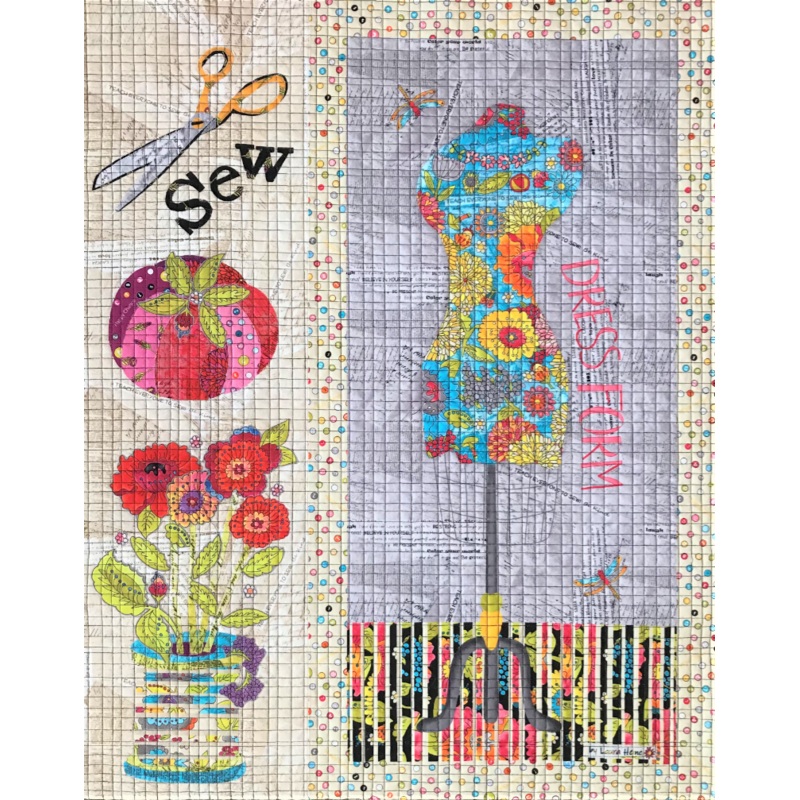 Sew Happy Collage Pattern by Laura Heine