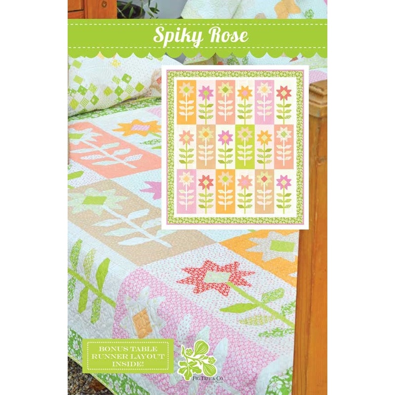 Spiky Rose Quilt Pattern by Fig Tree & Co.