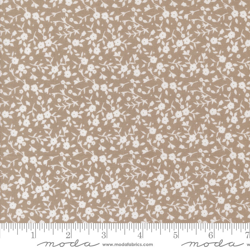 Sun-drenched Stone Tiny Floral Yardage by Sweetfire Road for Moda Fabrics