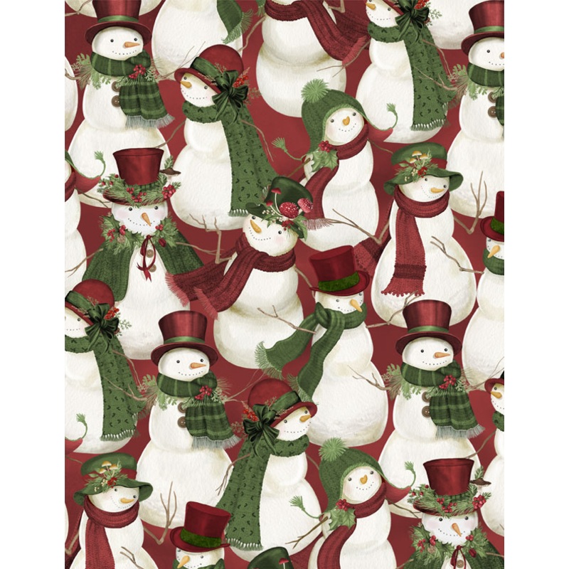 Woodland Snowmen: Red Packed Snowmen