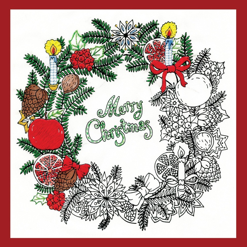 Zenbroidery Christmas Wreath Embroidery Kit