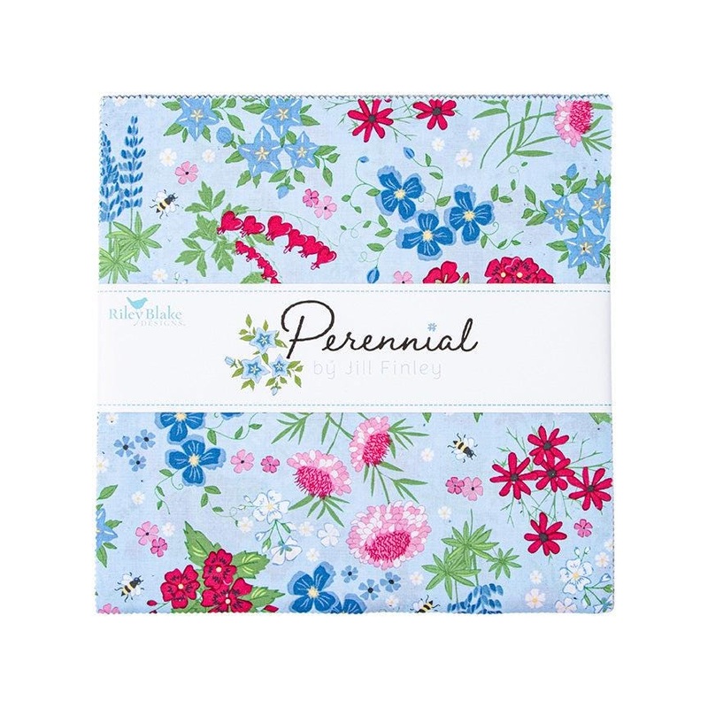 Perennial Layer Cake 10" Stacker Bundle 10-15420-42 - Riley Blake Designs - 42-Piece Precut - Floral - Quilting Cotton Fabric