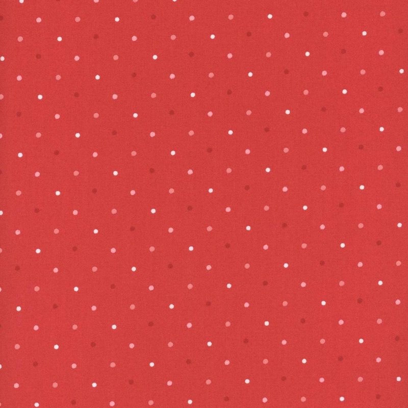 SALE Magic Dot 5230 Strawberry - Moda Fabrics - Polka Dots Dotted - Quilting Cotton Fabric