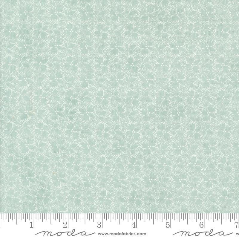 SALE Sandalwood Harmony 44387 Eucalyptus - Moda Fabrics - Floral Flower Dots Blossoms Petals Dotted - Quilting Cotton Fabric