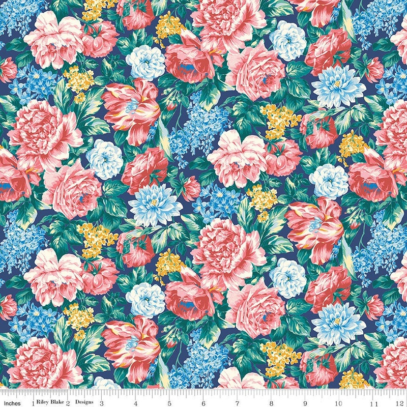 SALE The Emporium Collection Two 04775901 Wild Bloom A - Riley Blake Designs - Floral Flowers - Liberty Fabrics - Quilting Cotton Fabric