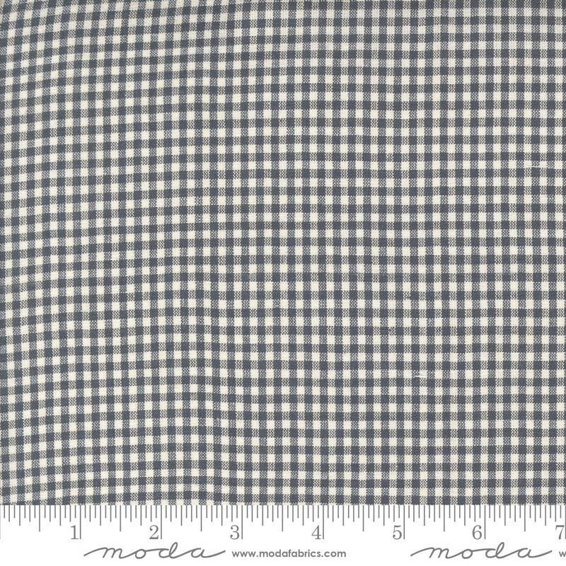 SALE Woven PRINTED Ginghams 12223 Indigo Pearl - Moda Fabrics - Vintage Check Plaid - Quilting Cotton Fabric