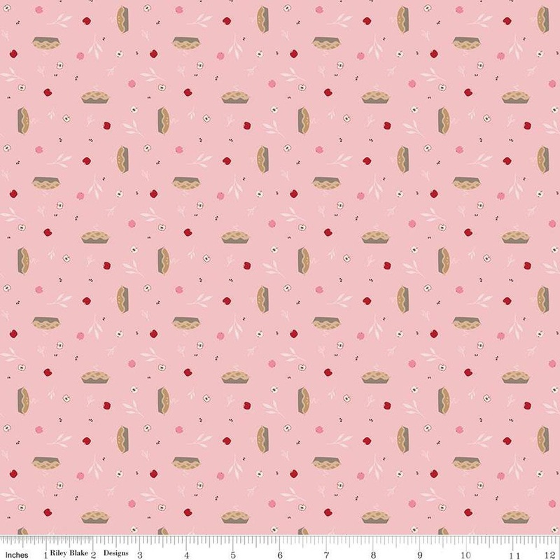 To Grandmother's House Grandma's Apple Pie C14373 Pink - Riley Blake Designs - Little Red Riding Hood - Quilting Cotton Fabric