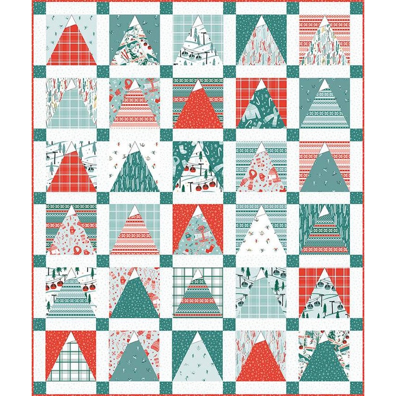 Frannie B Quilting Company Peaks Quilt PATTERN P172 - Riley Blake - INSTRUCTIONS Only - Snowy Winter Peaks Sashing 10" Stacker Friendly