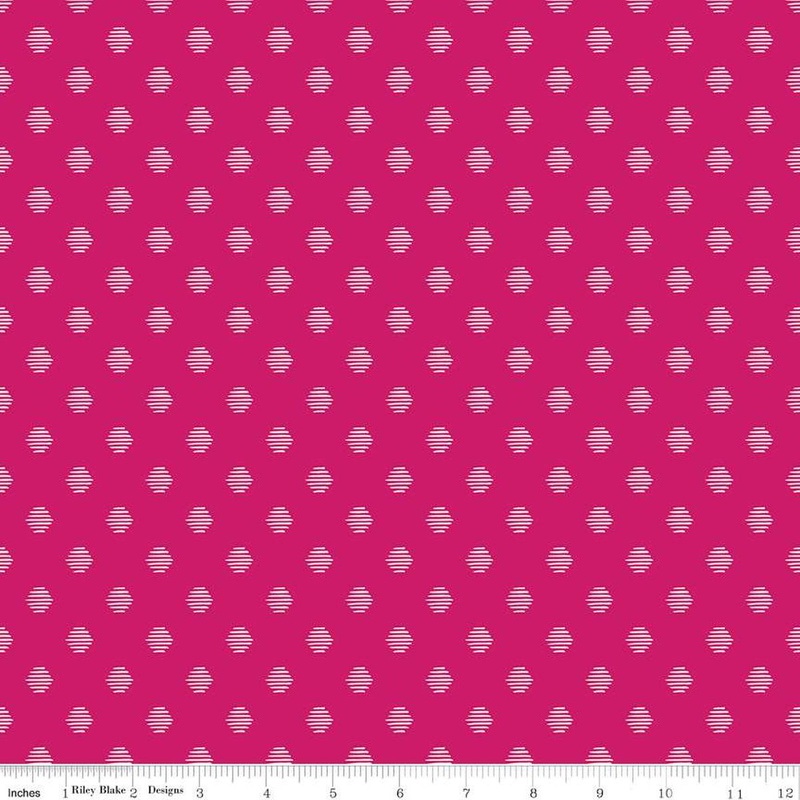 SALE Eden Hexagon C12925 Magenta - Riley Blake Designs - Hexagons Hexies - Quilting Cotton Fabric