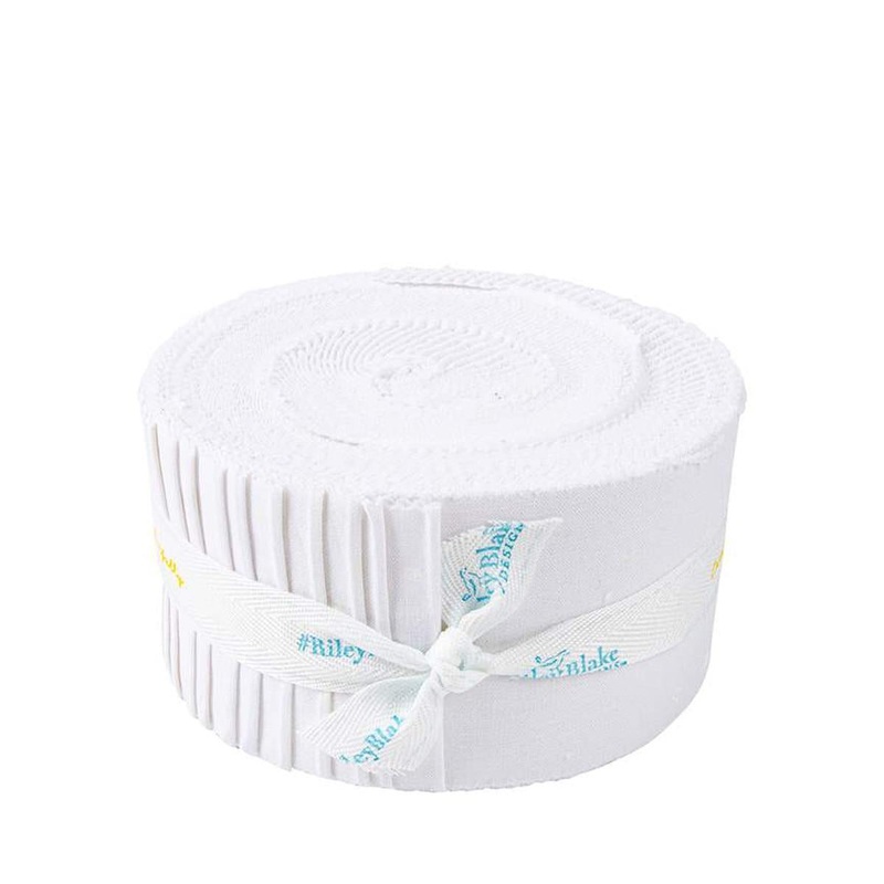 SALE Lights On 2 2.5 Inch Rolie Polie Jelly Roll 40-Piece - Riley Blake - Precut Bundle - Low-Volume - Quilting Cotton Fabric