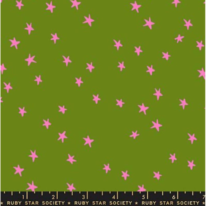 Starry New Blender Stars RS4109 Sprout - Moda Fabrics - Small Scattered Novelty Stars - Ru- Star - Quilting Cotton Fabric