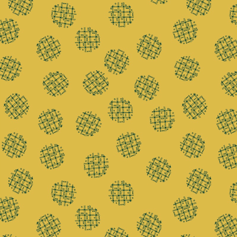 Sway by Kori Quilt Fabric - Graph Dots in Amber - 54707-11
