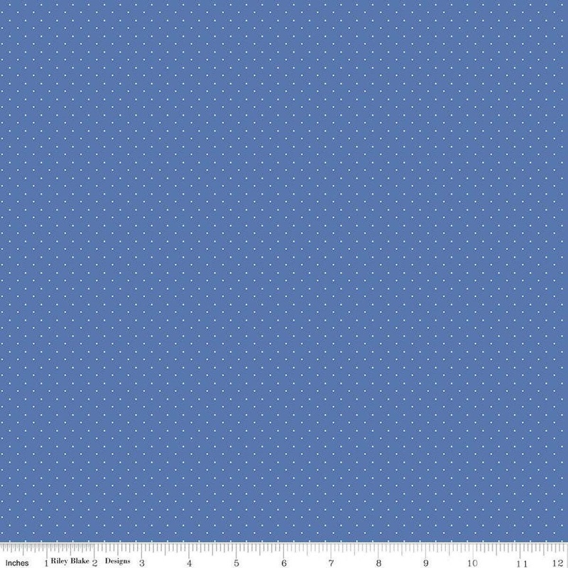SALE American Jane Pindots C840 Ribbon - Riley Blake Designs - PRINTED Tiny Swiss Dots - Quilting Cotton Fabric
