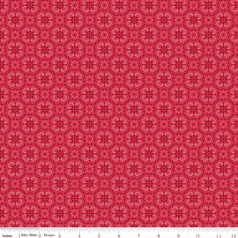 SALE Farmer's Daughter Bandana C17163 Tea Rose - Lori Holt - Riley Blake Designs - Medallion Geometric - Quilting Cotton Fabric