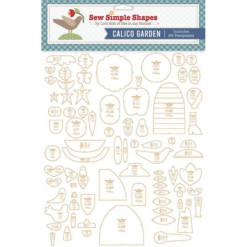 SALE Lori Holt Calico Garden Sew Simple Shapes STT-28240 - Riley Blake Designs - 88 Plastic Applique Templates