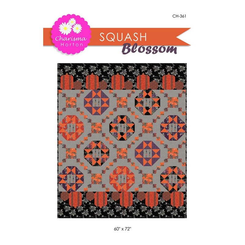 SALE Squash Blossom Quilt PATTERN P161 - Charisma Horton - Riley Blake Designs - INSTRUCTIONS Only - Alternating Blocks Halloween Pumpkins