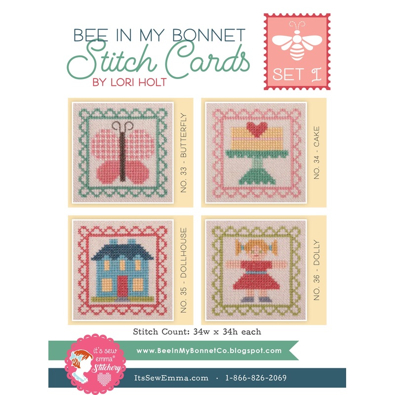 Stitch Cards Set I Cross Stitch Pattern by Lori Holt of Bee in my Bonnet