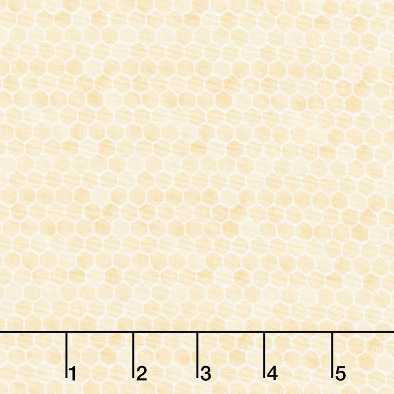 Sweet Honey Bee - Honeycomb Yellow Yardage