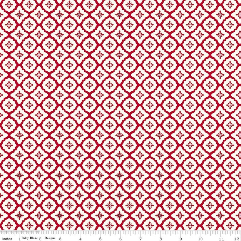 Radiant Ru- Moroccan C17261 Cloud - Riley Blake Designs - Floral Medallions Geometric - Quilting Cotton Fabric