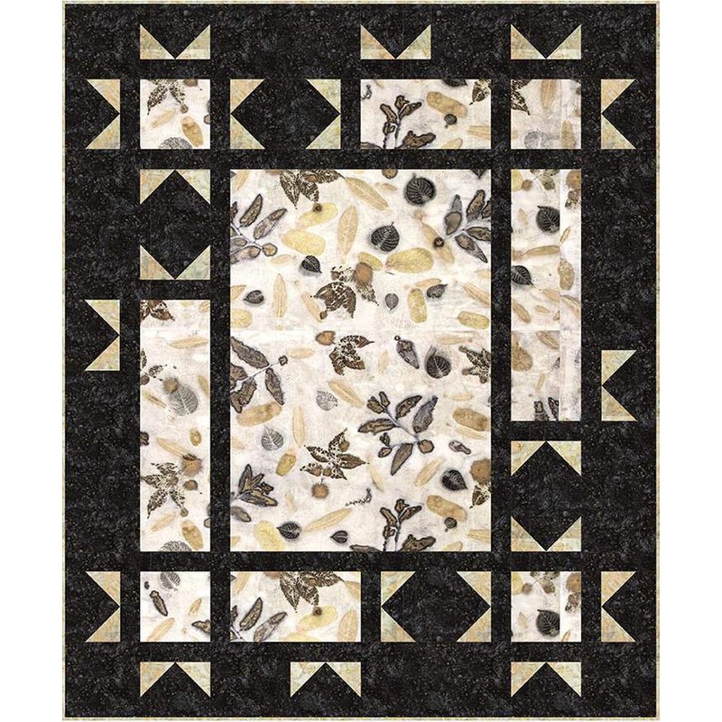 SALE Expressions Batiks Express Yourself! Botanicals Starlight Pebble Pastiche Quilt Kit KTBT-1008 - Riley Blake - Pattern Fabric Quilting