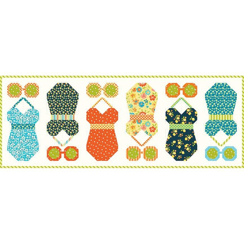 SALE Ready Set Summer Boxed Runner Kit KT-14810 - Sandy Gervais - Riley Blake Designs - Box Pattern Fabric - Quilting Cotton