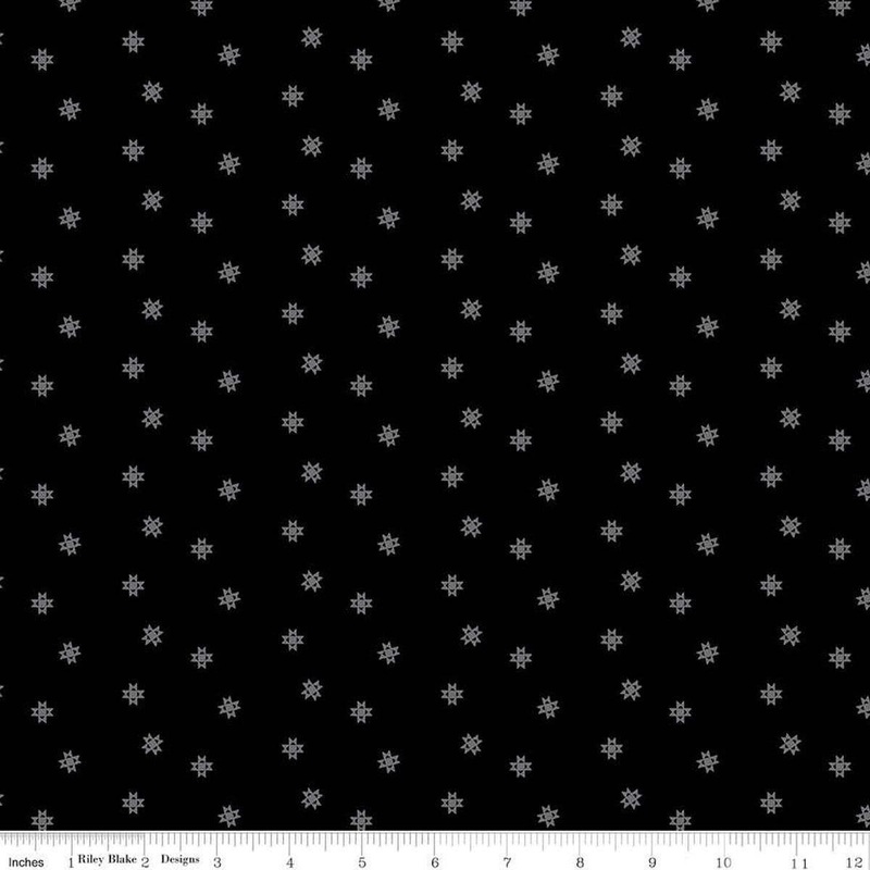 Blackout Ohio Star C16243 Black - Riley Blake Designs - Quilting Cotton Fabric