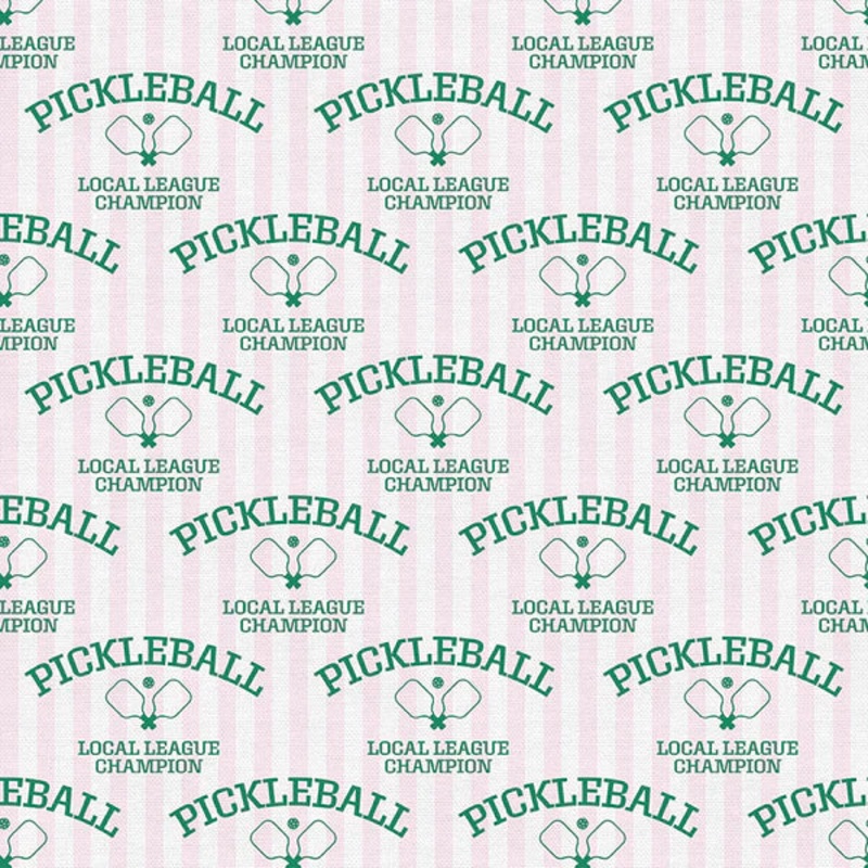 Pickleball Playtime Quilt Fabric - League Champion in Pink - 12025081