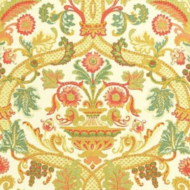 Schumacher Fontenay Vase Fabric Ivory