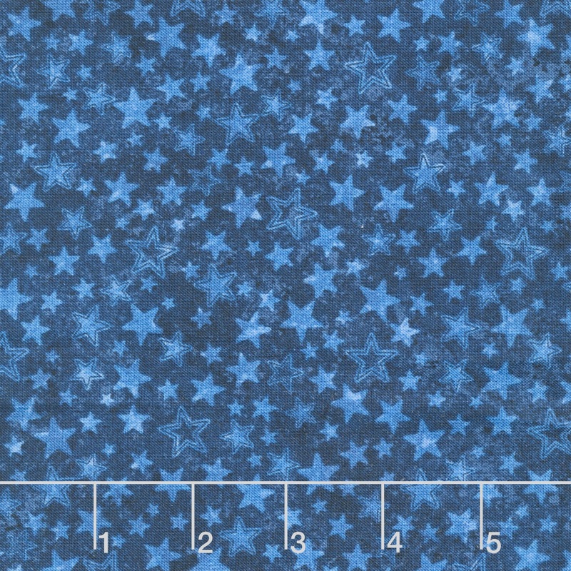 Stonehenge - Stars and Stripes Tonal Stars Navy Yardage