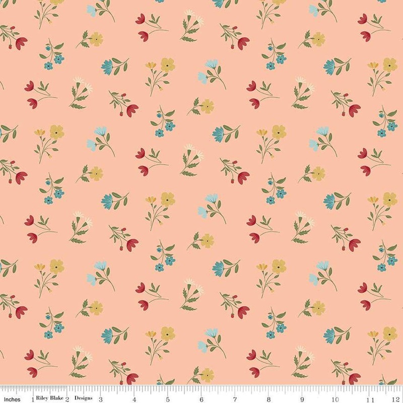 SALE Ally's Garden Floral C13241 Blush - Riley Blake Designs - Flower Flowers - Quilting Cotton Fabric