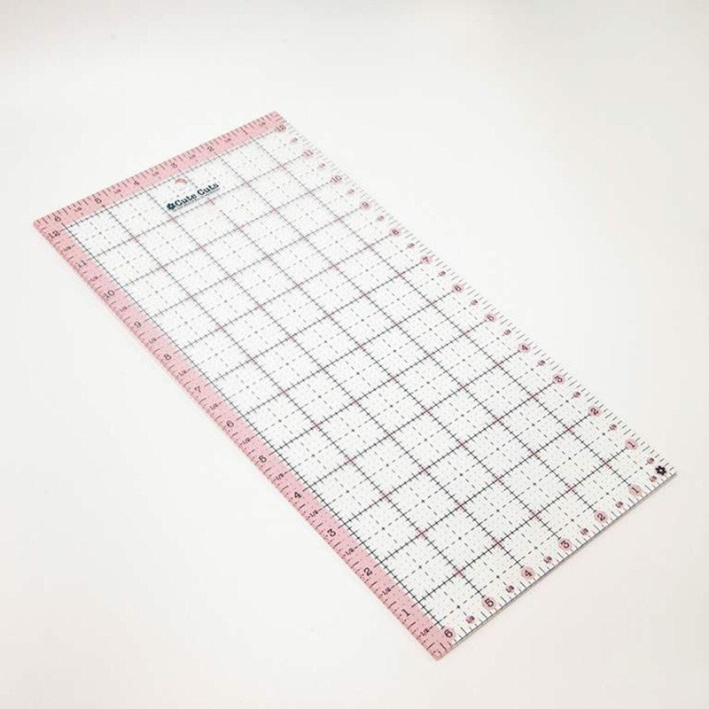 SALE Lori Holt Cute Cuts Ruler 6 1/2" x 12 1/2" STCC-5544 - Riley Blake Designs - Plastic Non-Slip 6.5" x 12.5" Rectangle