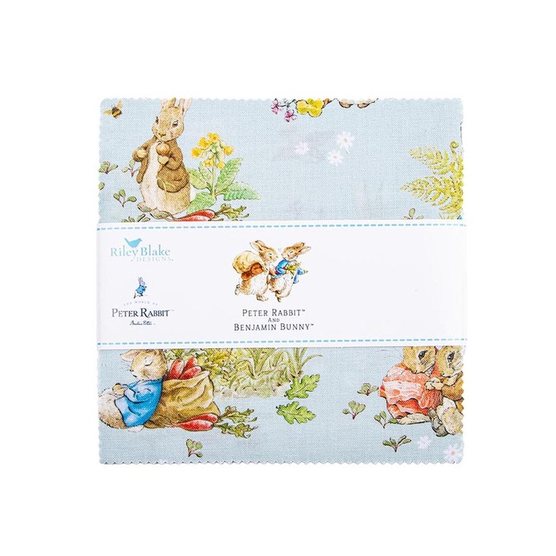 Peter Rabbit & Benjamin Bunny 5" Stacker 42-pieces 5-17250-42 - Riley Blake Fabric - Licensed Product