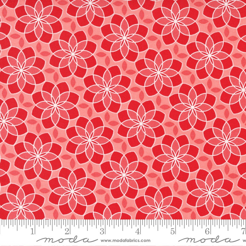 Zinnia Flamingo Zinnia Yardage by April Rosenthal for Moda Fabrics