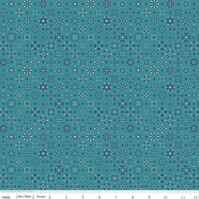 SALE Farmer's Daughter Handmade C17173 Raindrop - Lori Holt - Riley Blake Designs - Geometric Dots - Quilting Cotton Fabric