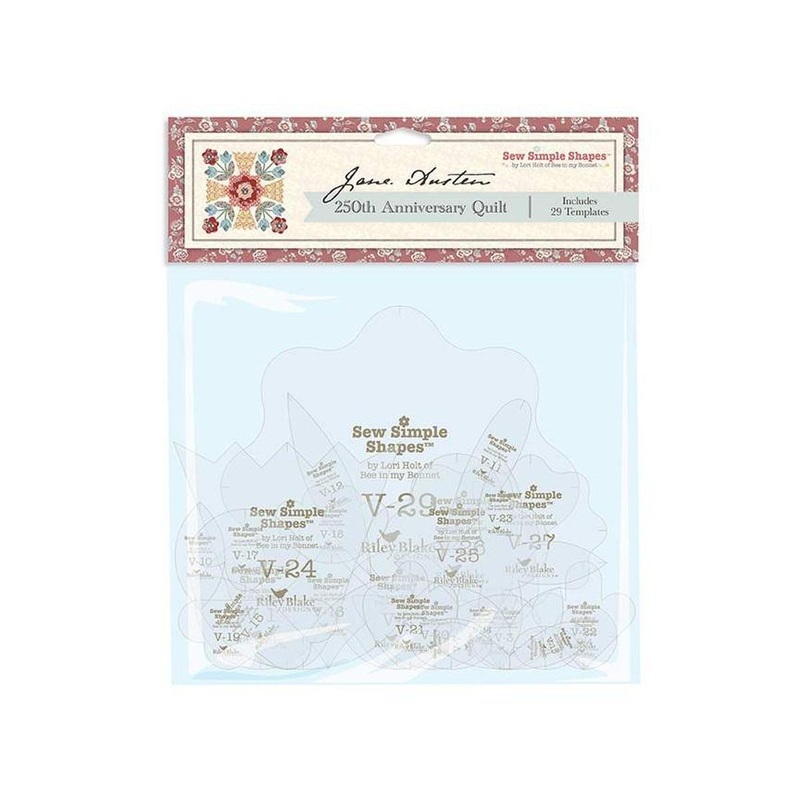 SALE Jane Austen 250th Anniversary Quilt Sew Simple Shapes STT-42598 - Lori Holt - Riley Blake Designs - 29 Plastic Applique Templates