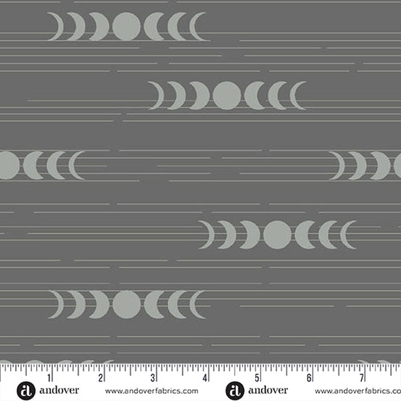 Still Quilt Fabric by Libs Elliott - Moon Phases in Pewter Gray - A-1351-C