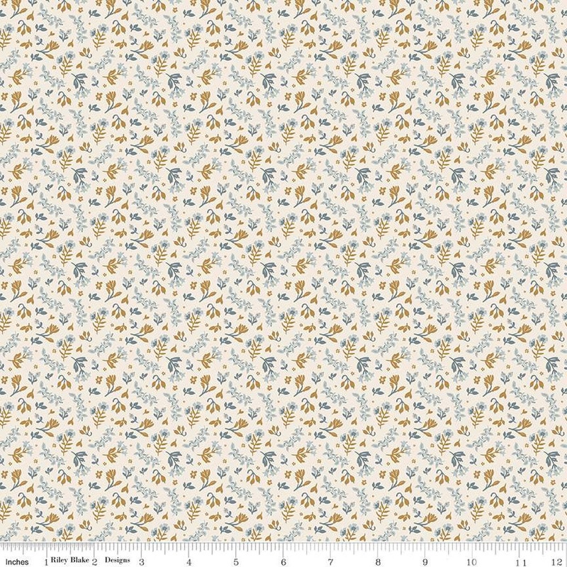The Old Garden Edith C14236 Cream - Riley Blake Designs - Floral Flowers - Quilting Cotton Fabric