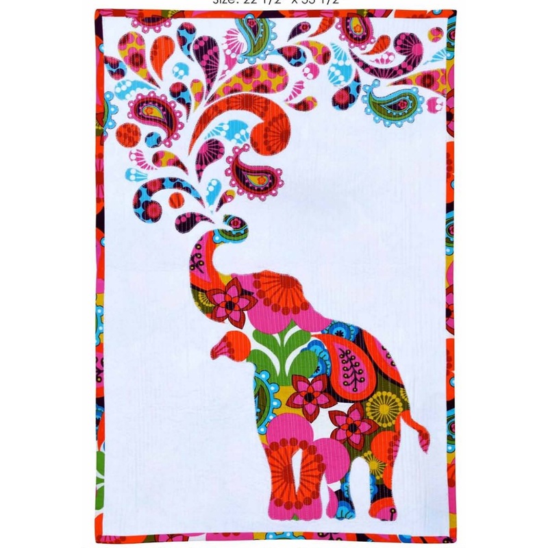 PRINTED COPY with ENLARGED ELEPHANT Paisley Splash Free Collage Pattern from Windham Fabrics