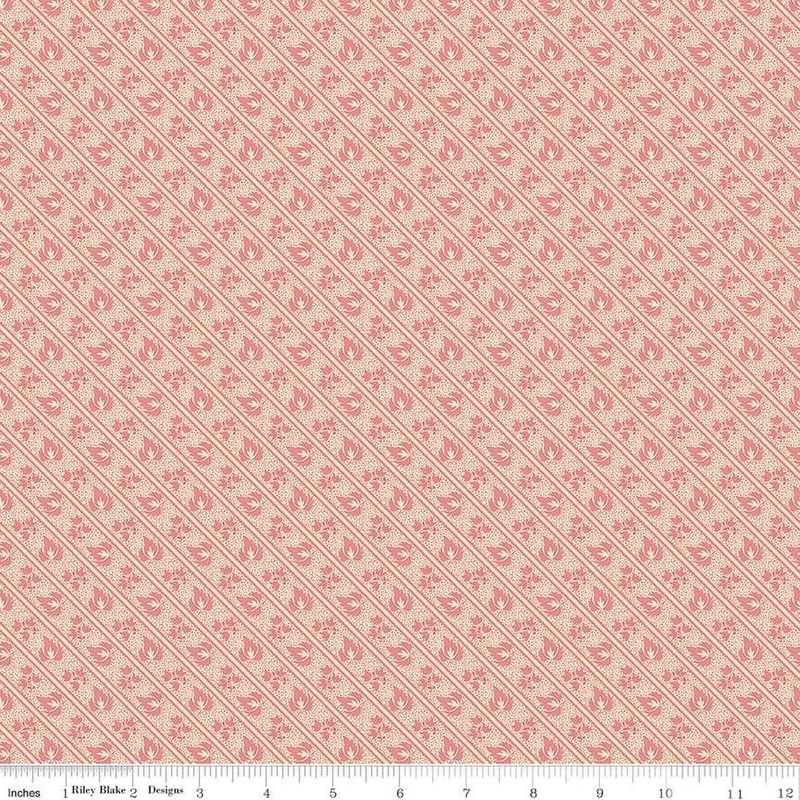 SALE Emma C16543 The Coles - Riley Blake Designs - Leaves Leaf Stripe Lines - Quilting Cotton Fabric - Official Licensed Product
