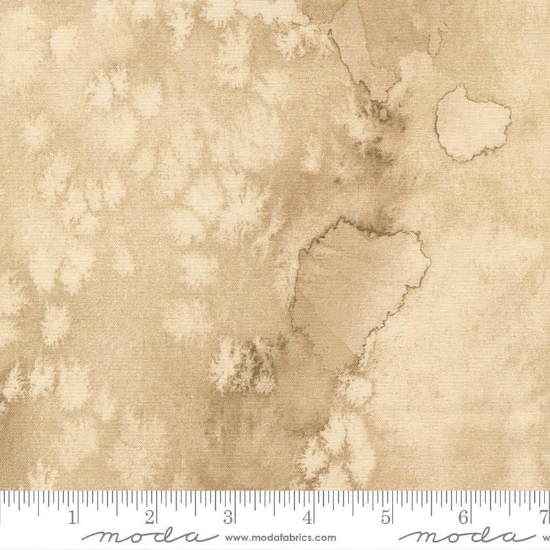 SALE Flow Basics 8433 Sandstone - Moda Fabrics - Paint Watercolor Abstract - Quilting Cotton Fabric