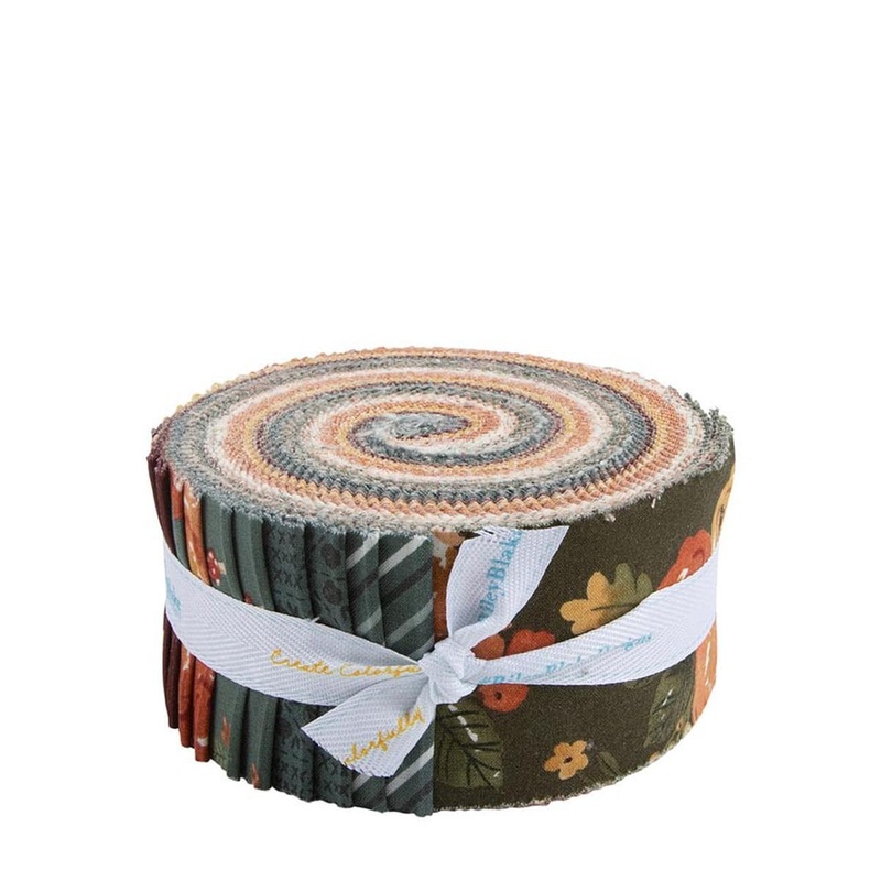 SALE Happy Fall Days 2.5 Inch Rolie Polie Jelly Roll 40-Piece - Riley Blake Designs - Precut Bundle Quilting Cotton Fabric