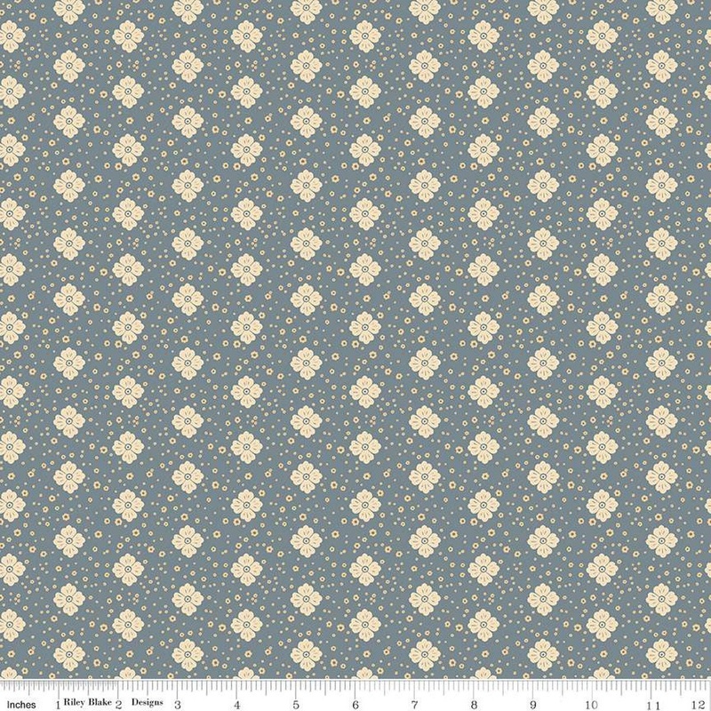 SALE The Old Garden Alexandre C14234 Cornflower - Riley Blake Designs - Floral Flowers - Quilting Cotton Fabric