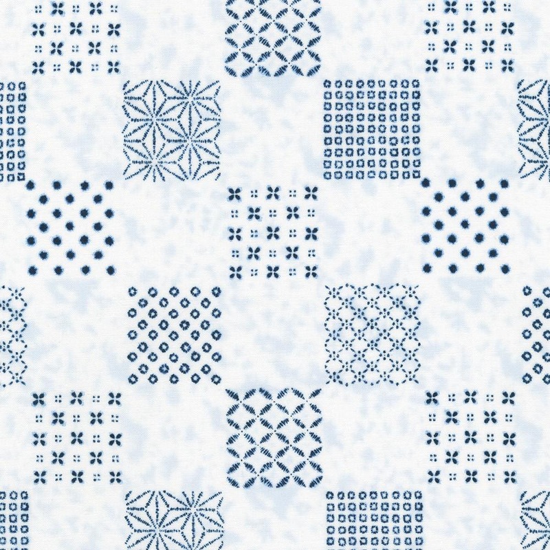 Shibori Blues: White D10-4