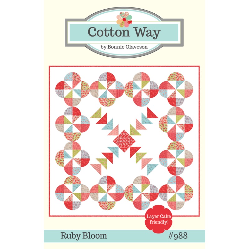 Ruby Bloom Quilt Pattern by Bonnie Olaveson