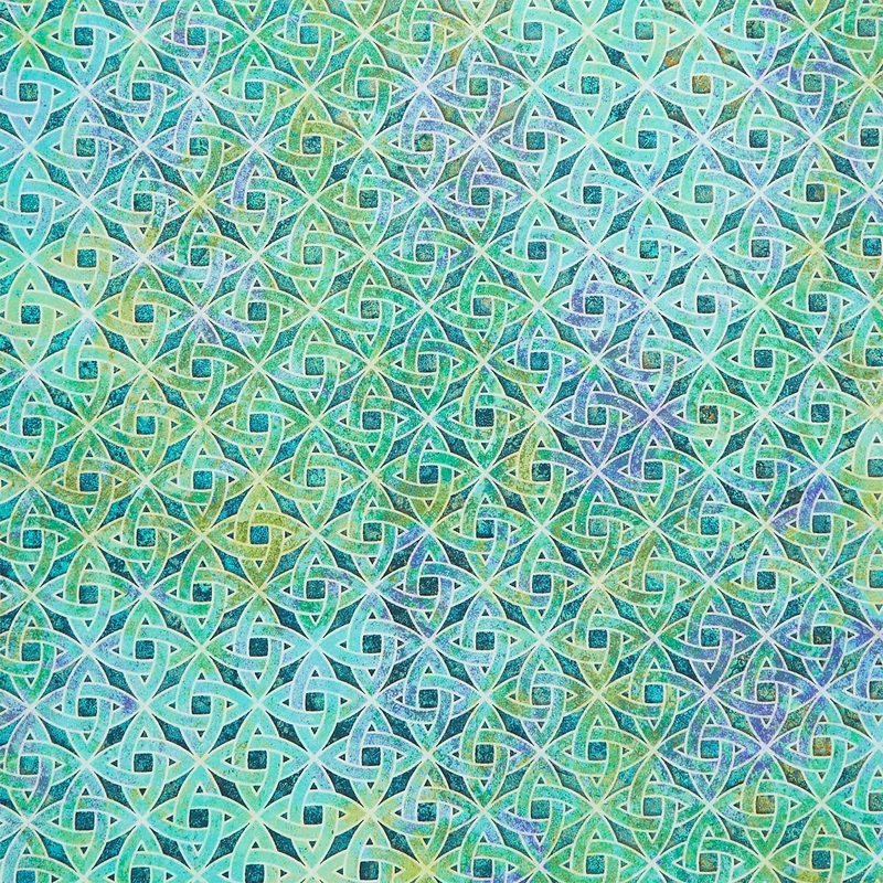 Stonehenge - Celtic Roots Celtic Circles Green Multi Yardage