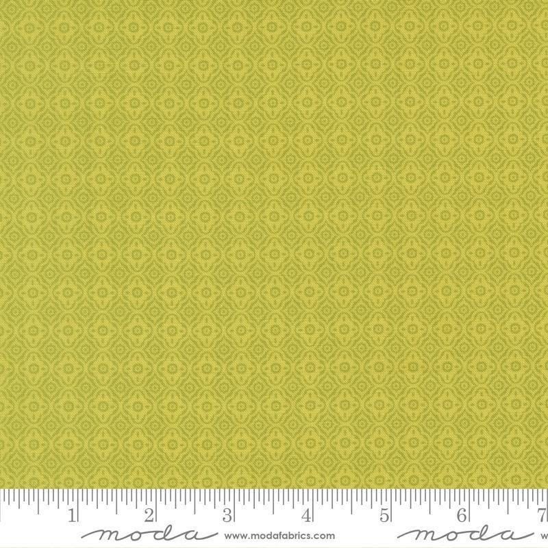 Summers End Trellis Grass Green Geometric Fabric - 35437 - Moda Fabrics Quilting Cotton Fabric
