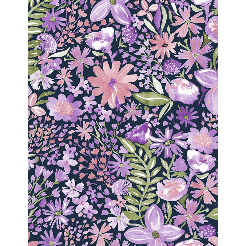 Unicorn Forest Florals from Timeless Treasures Sold by the Half Yard