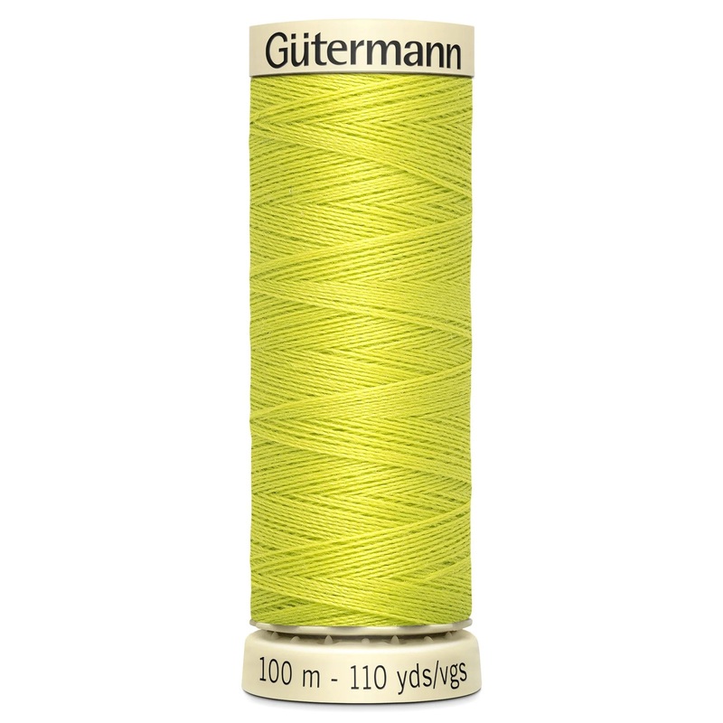 Gutermann Sew All Polyester Sewing Thread - 100m/110 yards - 334 - Yellow Green