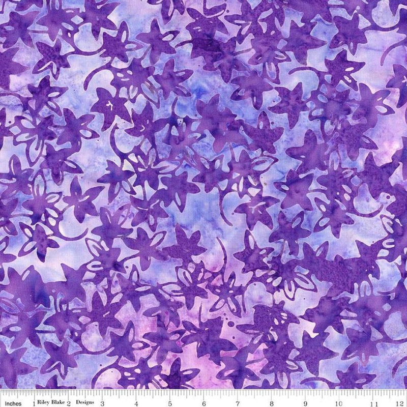 SALE Batiks Expressions Bedazzled! Hand-Dyes BT23144 Purple Haze - Riley Blake Designs - Hand-Dyed Print - Quilting Cotton Fabric